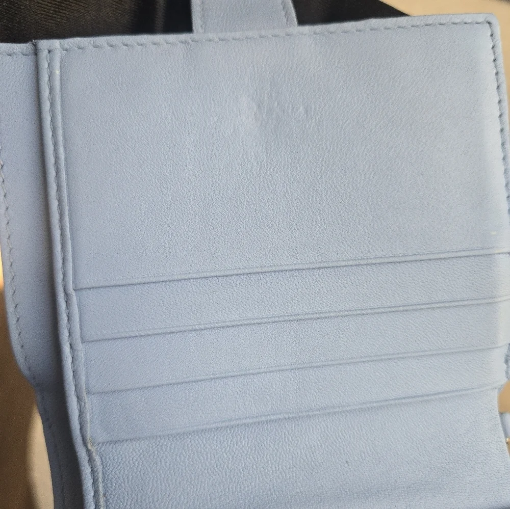 Christian Dior Cannage Lady Dior Eden Leather Wallet Blue - Picture 12 of 16